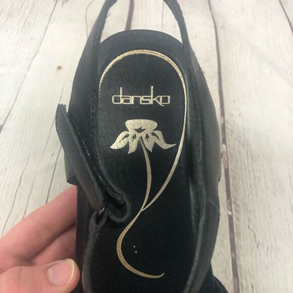 Dansko Black Leather Sandals Women's EU 40 - Picture 7 of 12